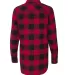 Burnside 5210 Women's Yarn-Dyed Long Sleeve Flanne Red/ Black Buffalo back view