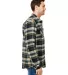 Burnside 8610 Quilted Flannel Jacket in Khaki plaid side view
