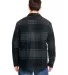 Burnside 8610 Quilted Flannel Jacket in Black plaid back view