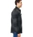 Burnside 8610 Quilted Flannel Jacket in Black plaid side view