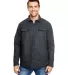 Burnside 8610 Quilted Flannel Jacket in Charcoal front view