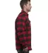 Burnside 8610 Quilted Flannel Jacket in Red/ black buffalo side view
