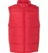 Burnside 8700 Puffer Vest Red front view