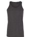 Burnside 9111 Heathered Tank Top in Heather charcoal front view