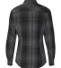 Burnside 5206 Women's Convertible Sleeve Flannel W Black/ Grey back view