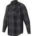 Burnside 8206 Long Sleeve Western Shirt Black/ Grey side view