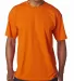 Bayside 1701 USA-Made 50/50 Short Sleeve T-Shirt in Safety orange front view