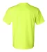 Bayside 1701 USA-Made 50/50 Short Sleeve T-Shirt in Safety green back view