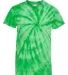 Dyenomite 20BCY Youth Cyclone Vat-Dyed Pinwheel Sh in Kelly front view