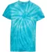 Dyenomite 20BCY Youth Cyclone Vat-Dyed Pinwheel Sh in Turquoise front view
