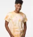 Dyenomite 200CR Crystal Tie Dyed T-Shirts in Tangerine front view