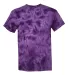 Dyenomite 200CR Crystal Tie Dyed T-Shirts in Purple front view