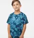Dyenomite 20BCR Youth Crystal Tie Dye T-Shirt in Navy front view