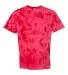 Dyenomite 20BCR Youth Crystal Tie Dye T-Shirt Red front view