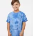 Dyenomite 20BCR Youth Crystal Tie Dye T-Shirt in Royal front view