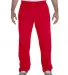Gildan G184 7.75 oz., 50/50 Open-Bottom Sweatpants in Red front view