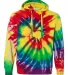 Dyenomite 854MS Multi-Color Spiral Pullover Hooded in Michelangelo spiral front view