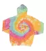 Dyenomite 854MS Multi-Color Spiral Pullover Hooded in Aerial spiral back view