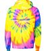 Dyenomite 854MS Multi-Color Spiral Pullover Hooded Flo Rainbow Spiral back view