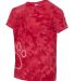 Dyenomite 20BPR Youth Pawprint Short Sleeve T-Shir Red side view