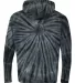 Dyenomite 430VR Tie-Dyed Hooded Pullover T-Shirt in Black back view