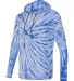 Dyenomite 430VR Tie-Dyed Hooded Pullover T-Shirt in Royal side view