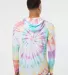 Dyenomite 430VR Tie-Dyed Hooded Pullover T-Shirt in Prism back view