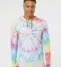 Dyenomite 430VR Tie-Dyed Hooded Pullover T-Shirt in Prism front view