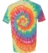 Dyenomite 650VRX Vintage Festival T-Shirt in Classic rainbow spiral back view