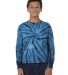 Dyenomite 24BCY Youth Cyclone Tie Dye Long Sleeve  in Navy front view