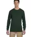 Jerzees 21MLR Dri-Power Sport Long Sleeve T-Shirt Forest Green front view