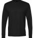 Jerzees 21MLR Dri-Power Sport Long Sleeve T-Shirt Black front view