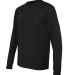 Jerzees 21MLR Dri-Power Sport Long Sleeve T-Shirt Black side view
