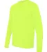 Jerzees 21MLR Dri-Power Sport Long Sleeve T-Shirt Safety Green side view