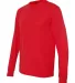 Jerzees 21MLR Dri-Power Sport Long Sleeve T-Shirt True Red side view