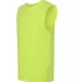 Jerzees 29SR Dri-Power Active Sleeveless 50/50 T-S Safety Green side view