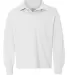 Jerzees 437YLR SpotShield Youth Long Sleeve Sport  White front view