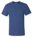 Jerzees 601MR Dri-Power Active Triblend T-Shirt True Blue Heather front view