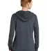 DM493 District Made Ladies Lightweight Fleece Hood Hthrd Navy back view
