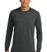 DM132 District Made Mens Perfect Tri Long Sleeve C in Black frost front view