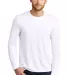 DM132 District Made Mens Perfect Tri Long Sleeve C in White front view