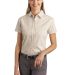 242 L507 CLOSEOUT Port Authority Ladies Short Slee in Light stone front view