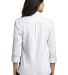 242 LW643 Port Authority Ladies 3/4-Sleeve Micro T in White/dark gry back view