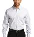 242 W643 Port Authority Micro Tattersall Easy Care in White/dark gry front view