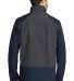 242 J336 Port Authority Back-Block Soft Shell Jack in Dr bl nvy/b gy back view