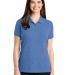 242 LK8000 Port Authority Ladies EZCotton Polo in Blue heather front view