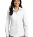 242 LW100 Port Authority Ladies Long Sleeve Carefr White front view
