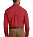 242 W100 Port Authority Long Sleeve Carefree Popli Rich Red back view
