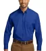 242 W100 Port Authority Long Sleeve Carefree Popli True Royal front view