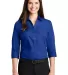 242 LW102 Port Authority Ladies 3/4-Sleeve Carefre True Royal front view